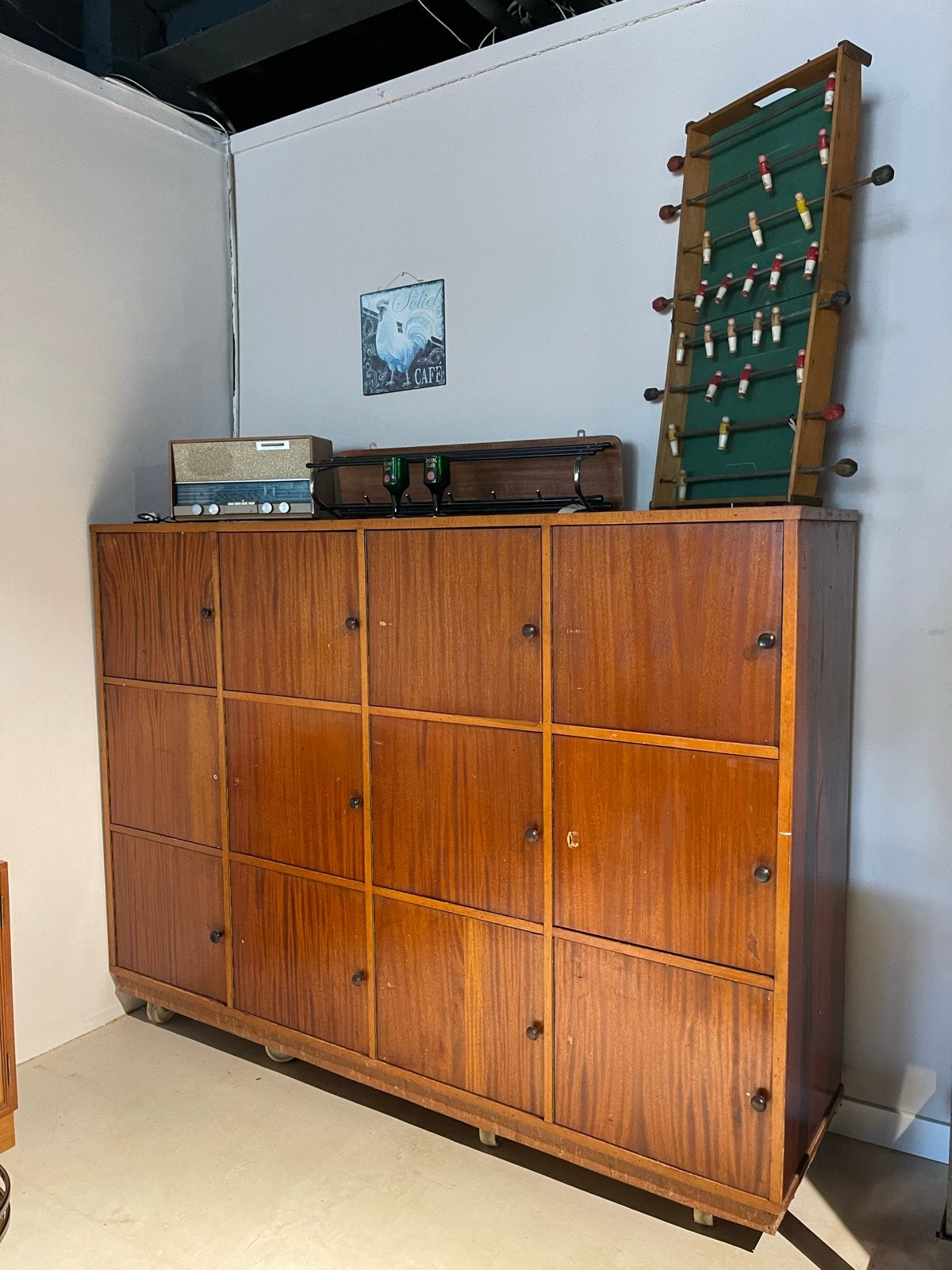 Vintage Wandkast met 12 Deuren Jaren '60 Stijl kloosterkast, Ophalen, Gebruikt, Geen, Eikenhout