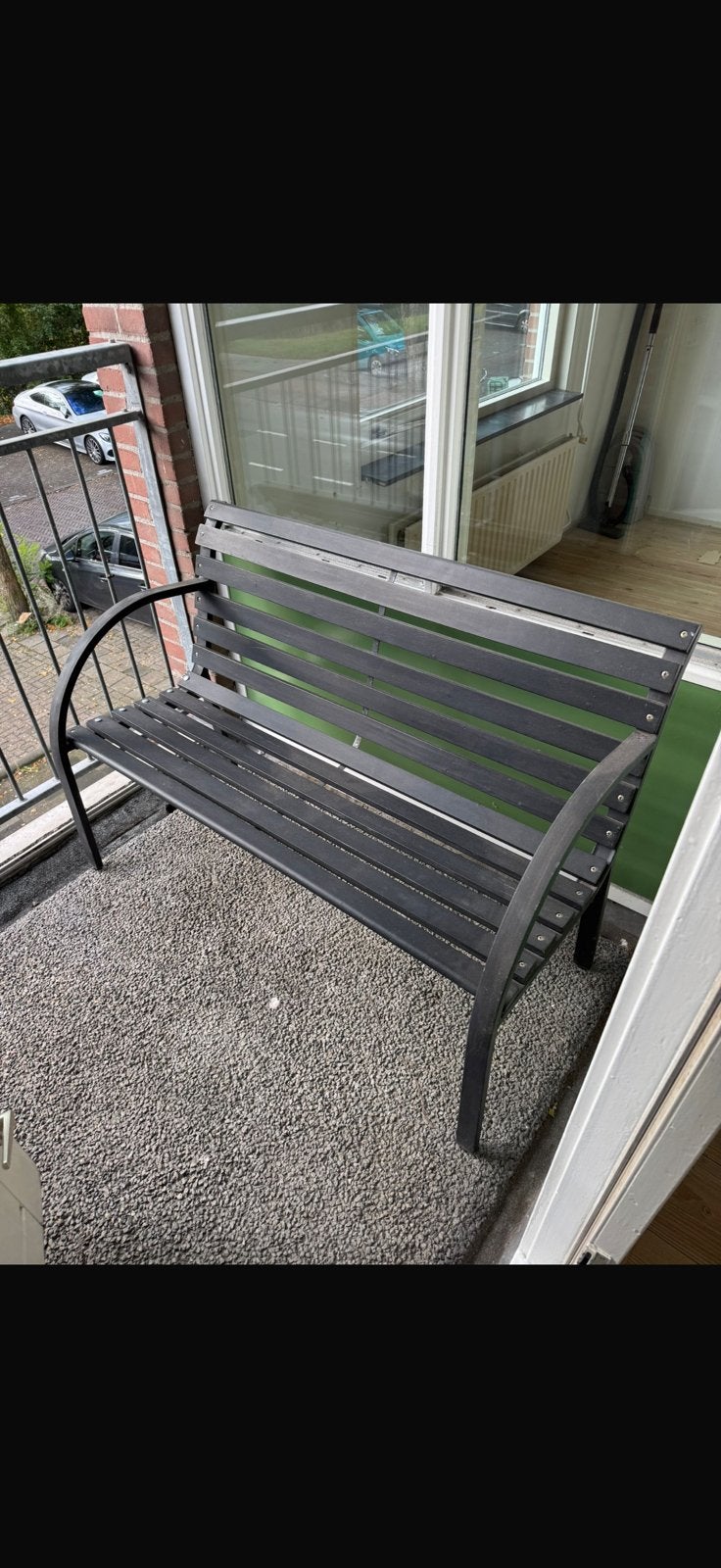 Balkon of tuin bankje, Ophalen, Zo goed als nieuw, Kunststof