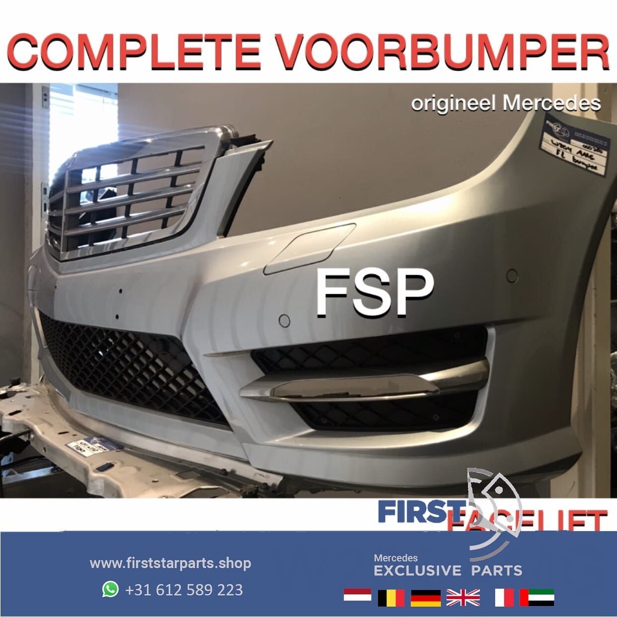 W204 C204 FACELIFT AMG VOORBUMPER COMPLEET Mercedes C Klasse, Gebruikt, -, Voor, Ophalen of Verzenden