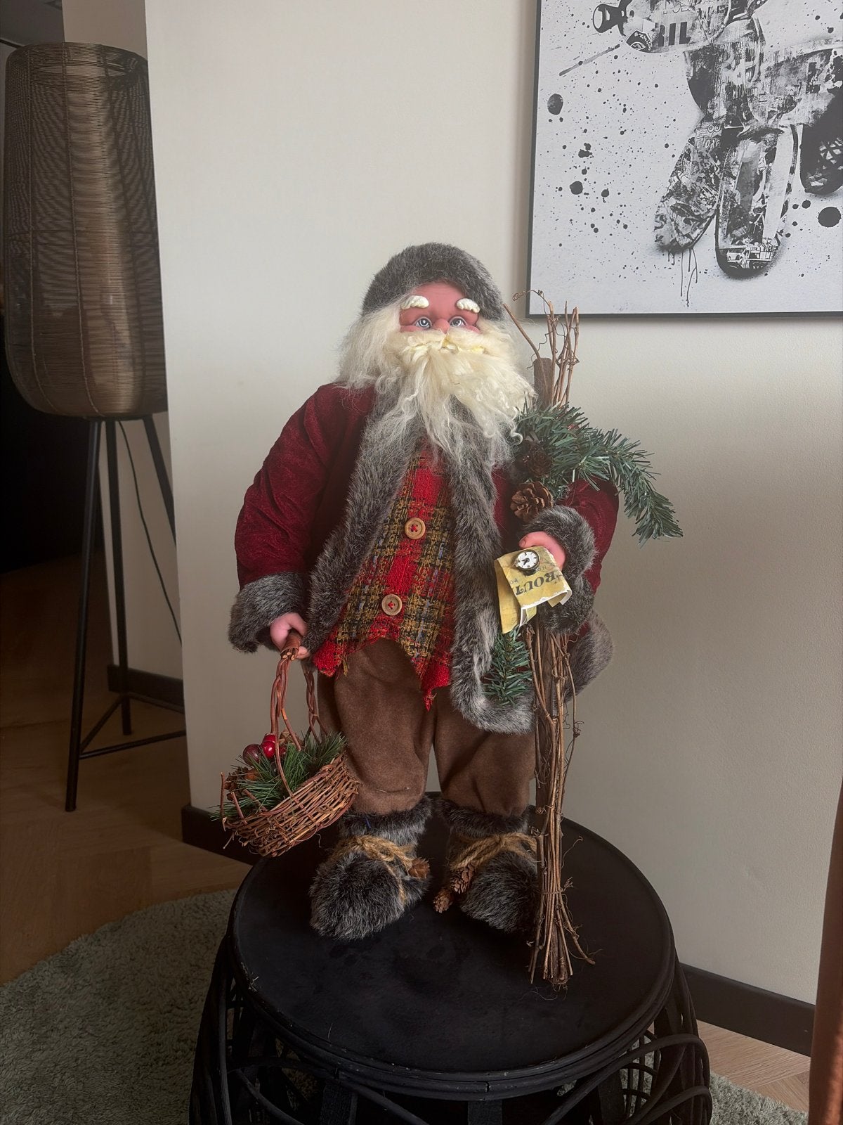 Antieke kerstman pop 59 cm hoog, Ophalen