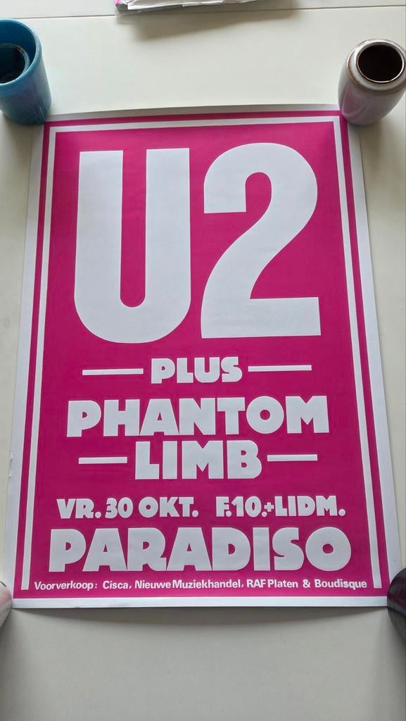 U2 paradiso poster Nieuw Repro, Verzamelen, Posters, Verzenden, Nieuw, A1 t/m A3, Muziek