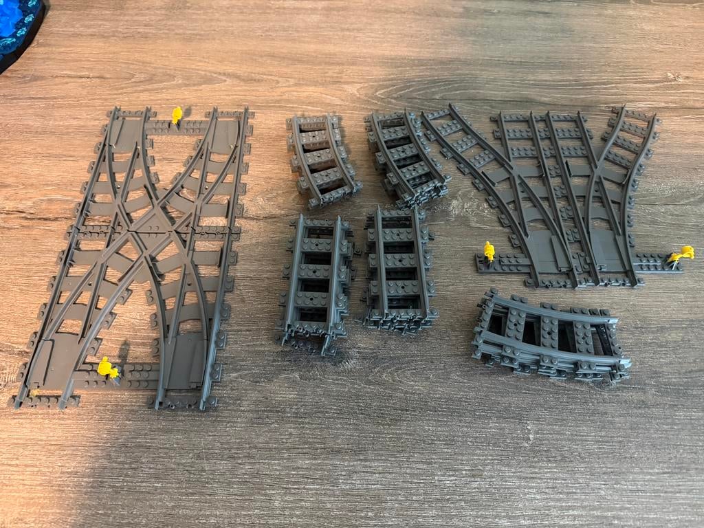 lego orginele dubbele engelse wissel en extra rails, Ophalen of Verzenden, Zo goed als nieuw