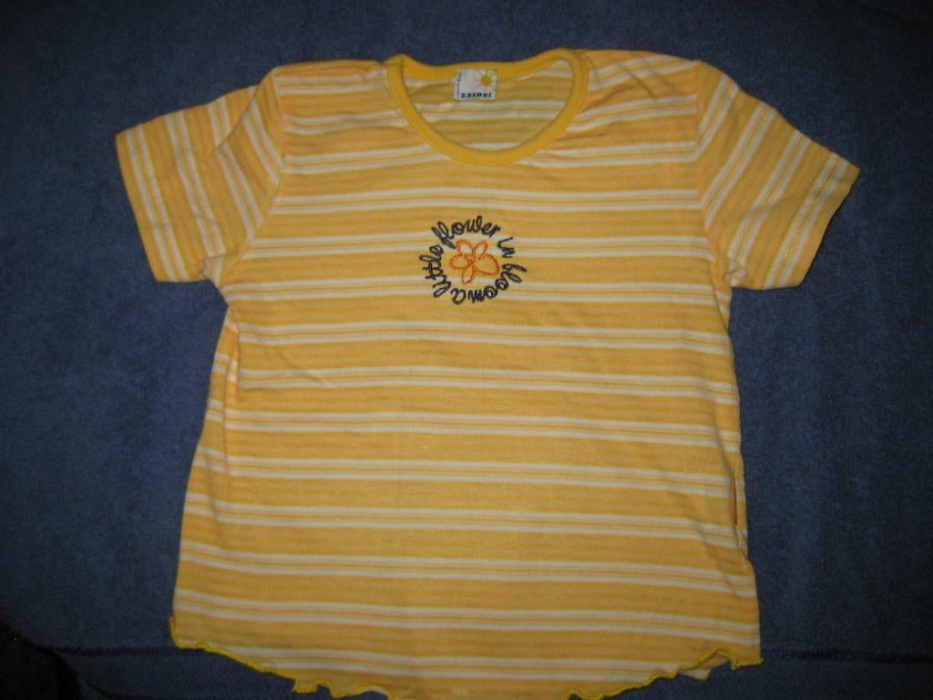Geel shirt, 86, Zaspel (382), Ophalen of Verzenden, Zo goed als nieuw, Meisje, Shirtje of Longsleeve