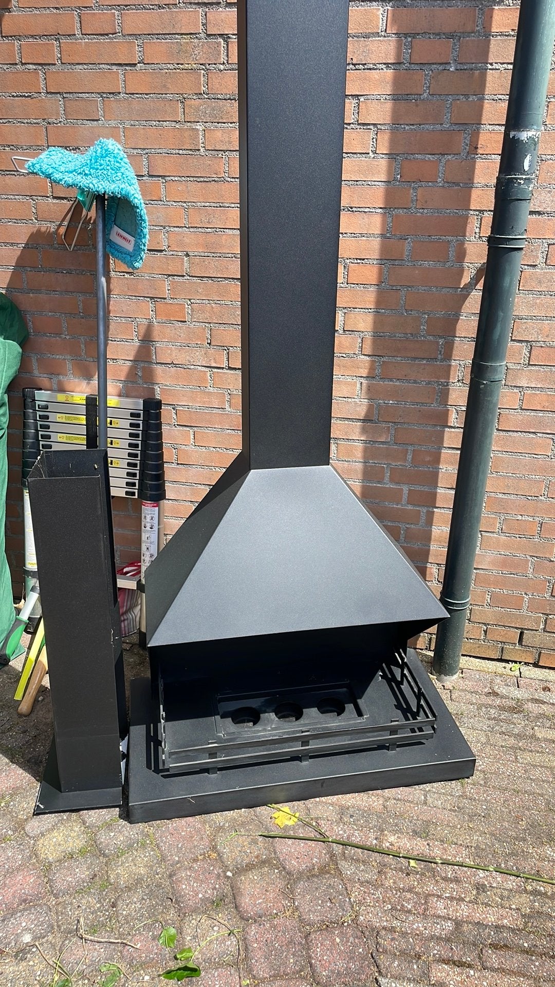 Moderne Gelhaard - Zwart Design, Ophalen, Zo goed als nieuw, Vrijstaande haard, Gelhaard