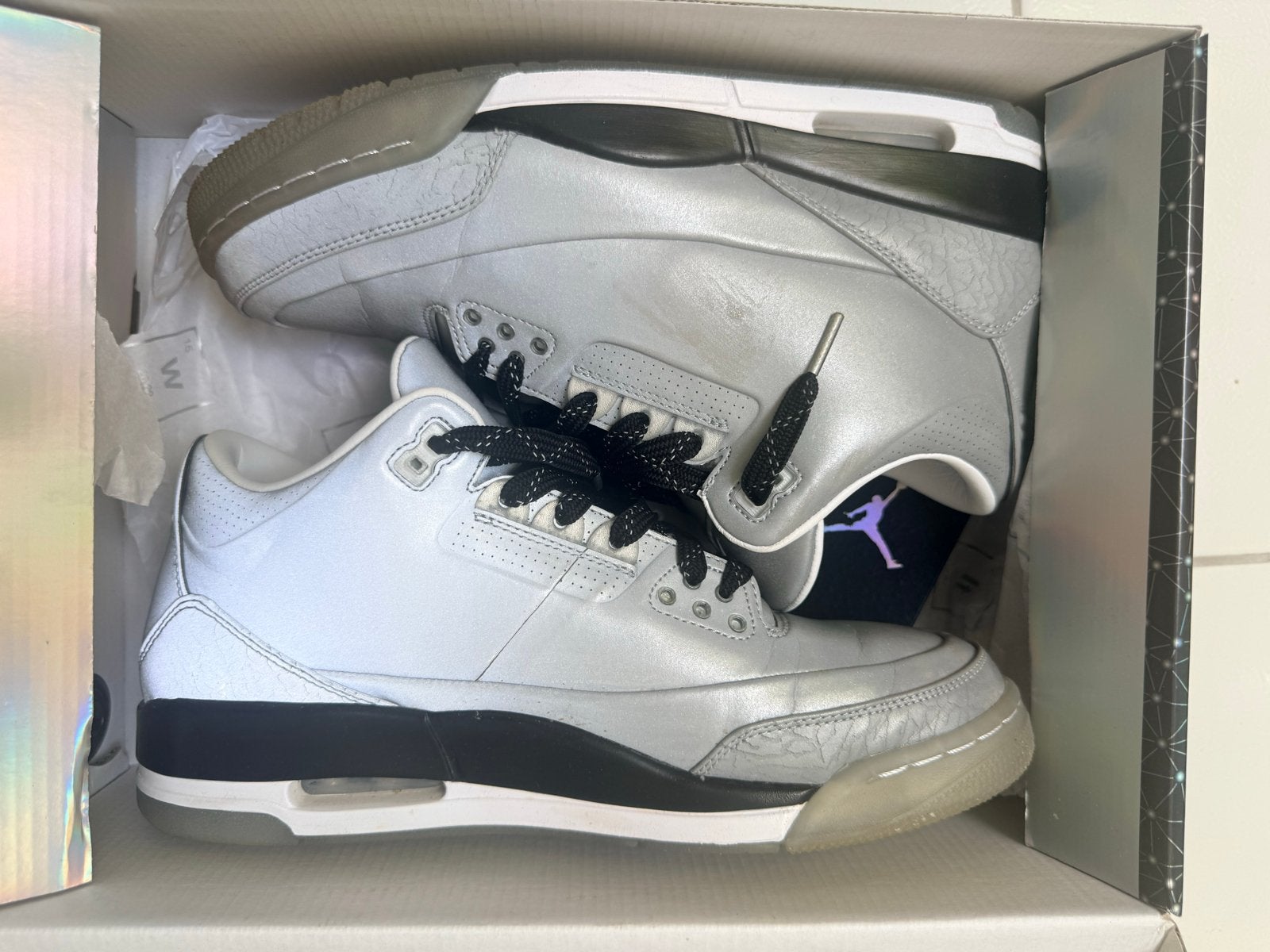 Air Jordan 3 Retro '5LAB3' - Maat 43, Ophalen of Verzenden, Zo goed als nieuw, Overige kleuren, Sneakers of Gympen