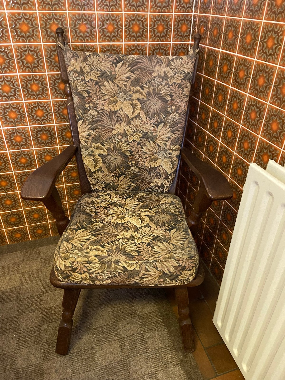 Vintage Eiken Stoel met Armleuningen, Ophalen