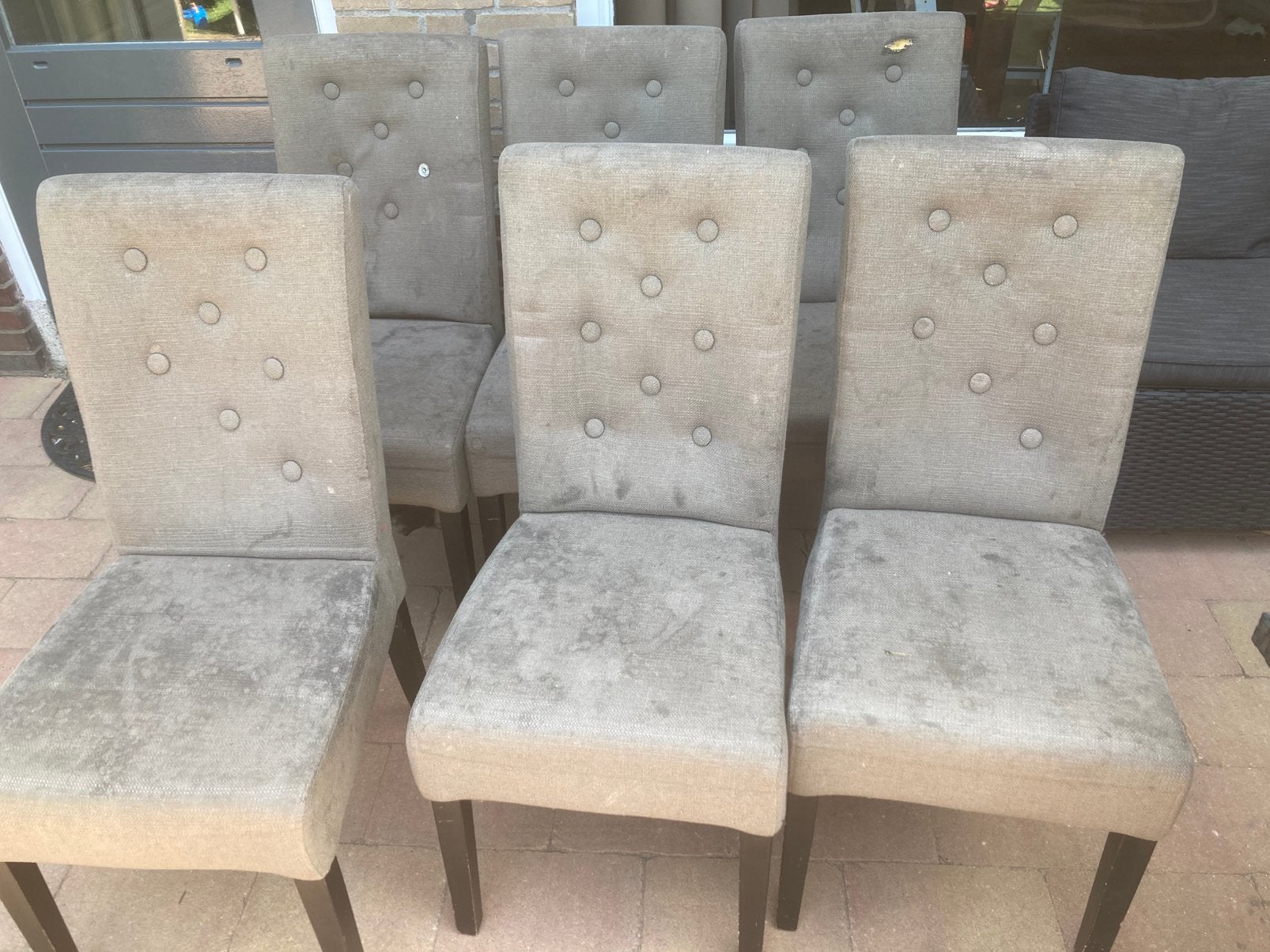 6 stoelen, Ophalen, Gebruikt, Overige kleuren, Stof