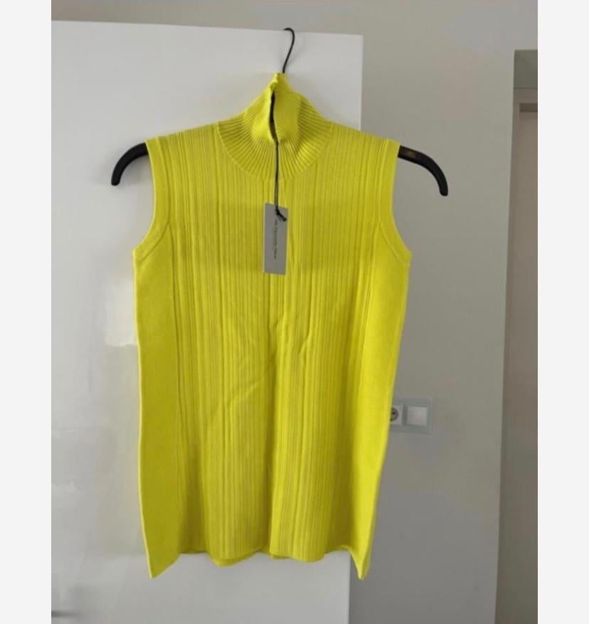 Lime rib top met col – opvallend & stijlvol, Kleding | Dames, Nieuw, Ophalen of Verzenden, Onbekend, Zonder mouw