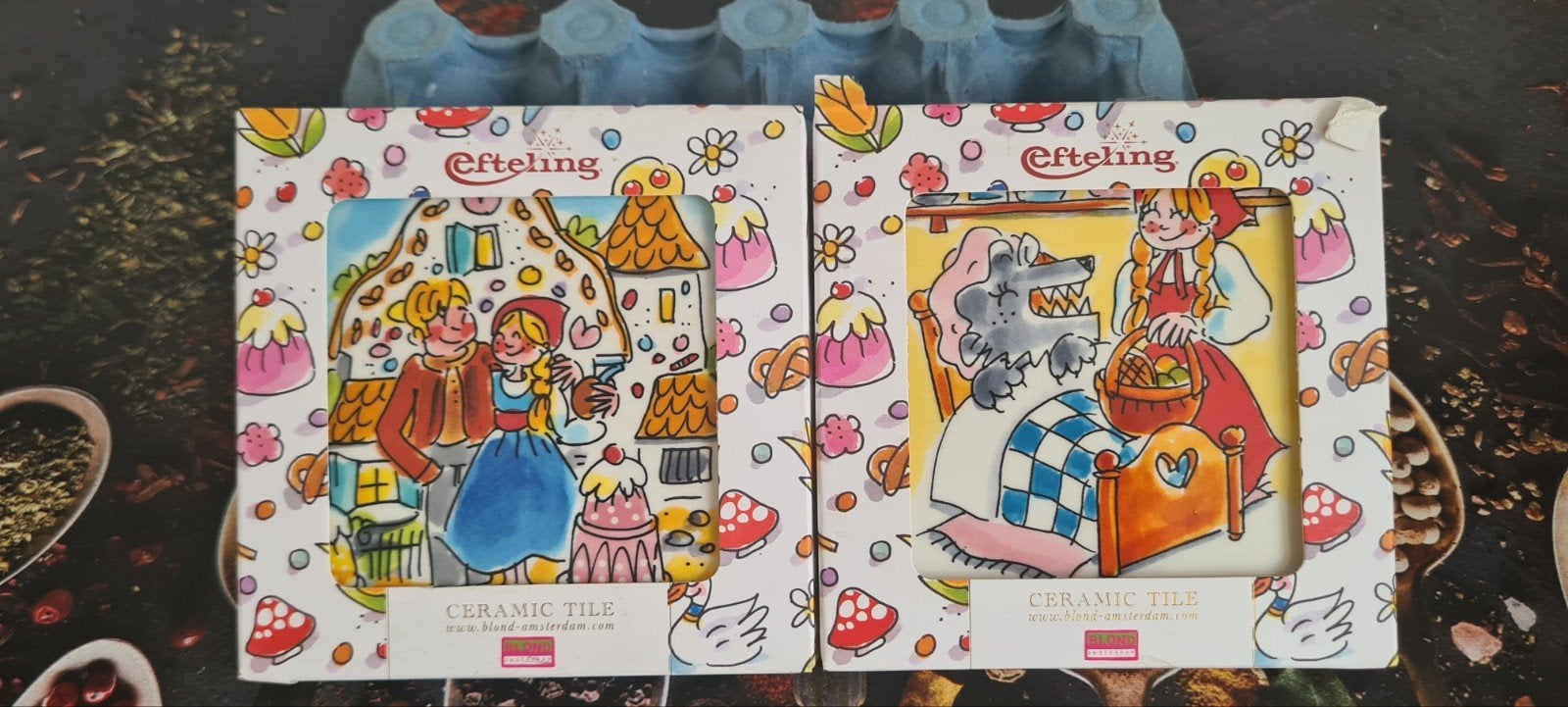 2 Efteling Blond Amsterdam tegeltjes, Ophalen of Verzenden, Nieuw, Overige typen