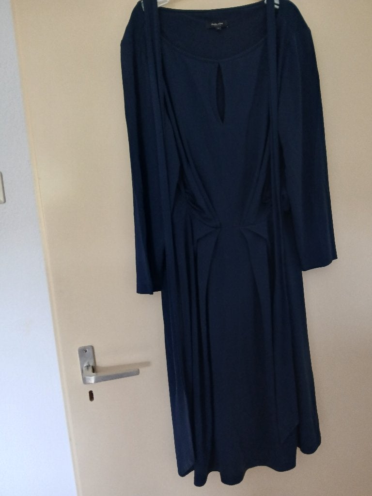 Claudia straeter blauwe jurk maat 44, Blauw, Maat 42/44 (L), Ophalen of Verzenden, Zo goed als nieuw