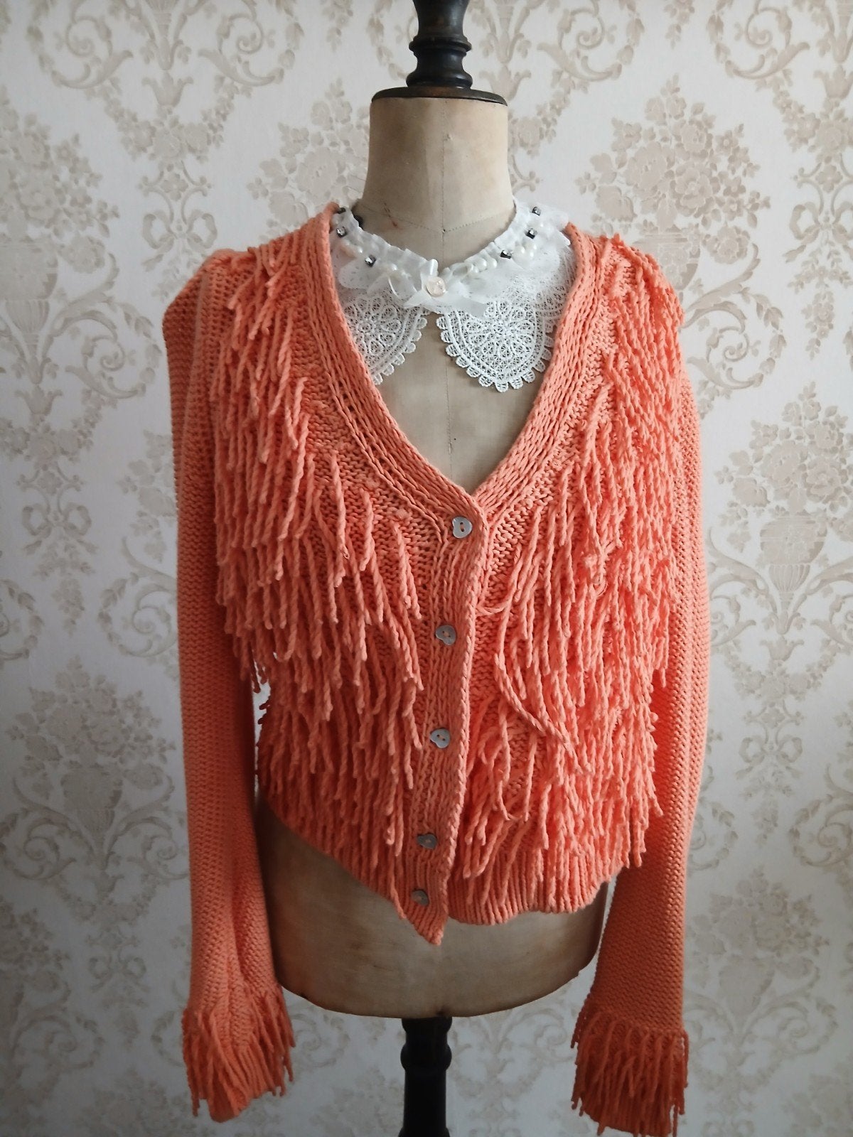 Isla Ibiza Bonita vest met franjes - Maat L, Isla Ibiza Bonita, Maat 42/44 (L), Oranje, Ophalen of Verzenden