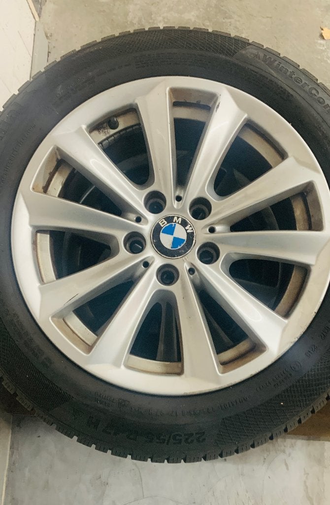 BMW 5 - banden en velgen, Auto-onderdelen, Banden en Velgen, Ophalen, Gebruikt, Banden en Velgen, 17 inch