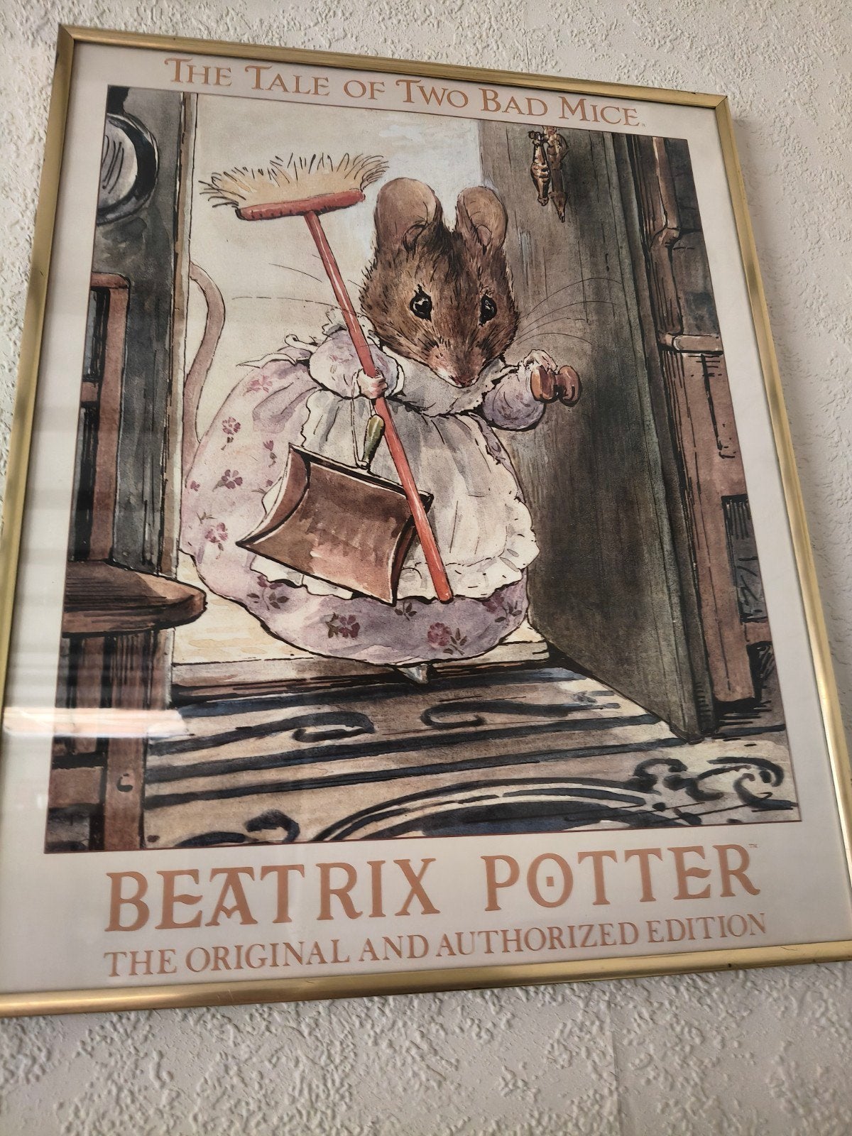 Beatrix Potter: The Tale of Two Bad Mice ingelijste print, 50 – 75, Gebruikt, Oorspronkelijke maker, Ophalen of Verzenden