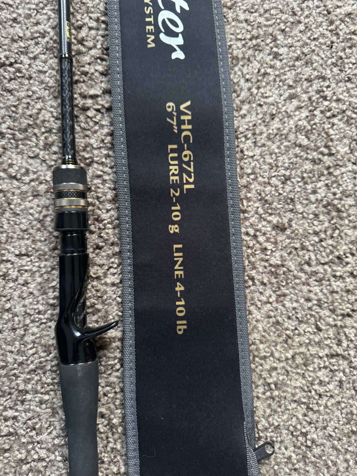 Hearty Rise Valley Hunter VHC-672L baitcaster 2-10g 201cm, Ophalen of Verzenden, Zo goed als nieuw, Werphengel