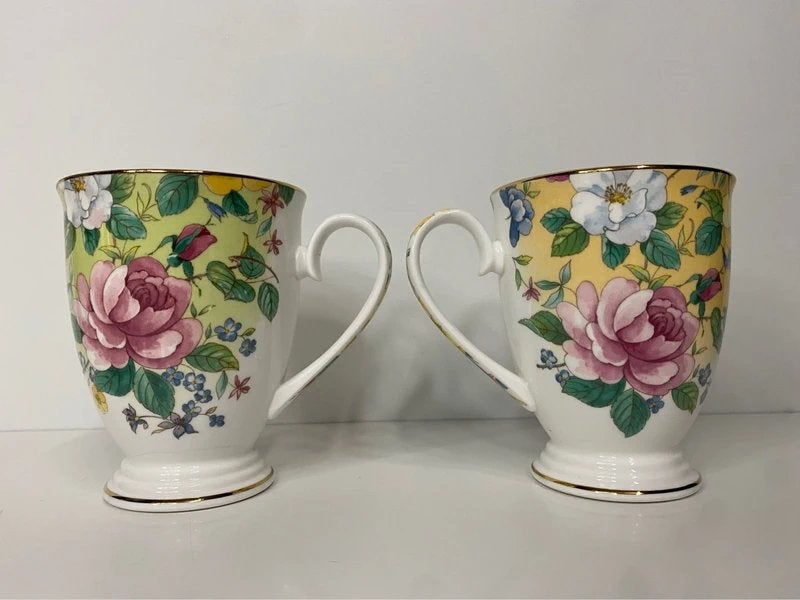 Set van 2 Royal Grafton mokken – Chelsea Garden, Gebruikt, Ophalen of Verzenden, Nvt, Overige stijlen