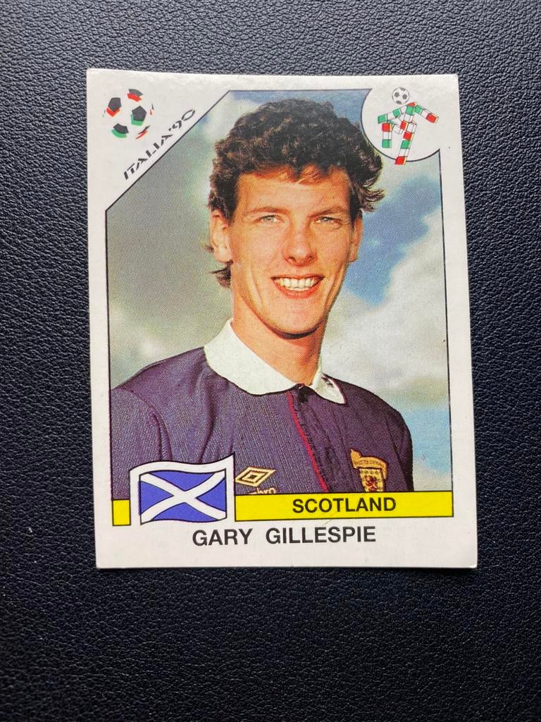 Gary Gillespie - Schotland - Panini WK 1990 Sticker, Ophalen of Verzenden, Zo goed als nieuw, Buitenlandse clubs, Poster, Plaatje of Sticker