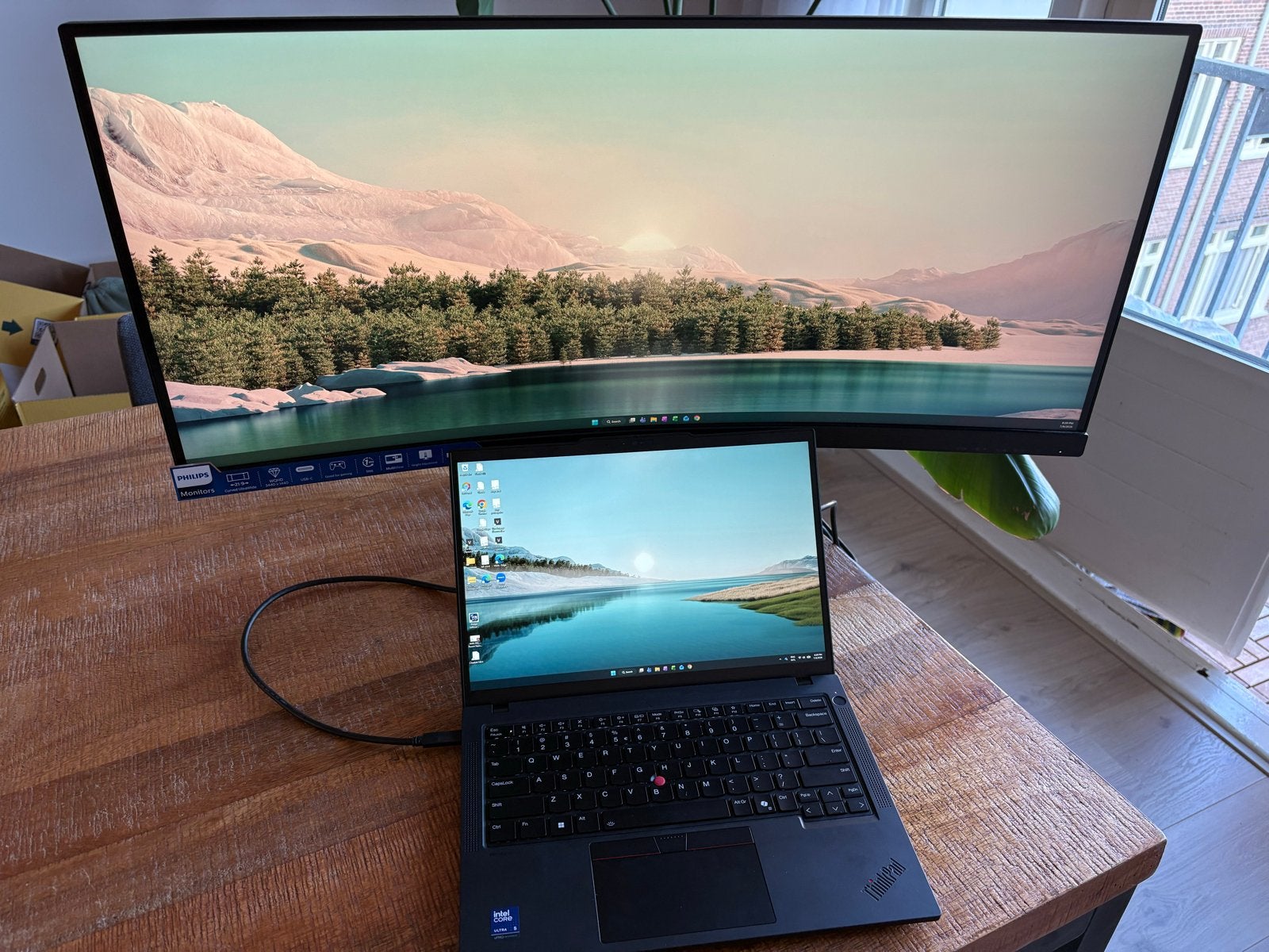 Philips Curved UltraWide USB-C Monitor, Computers en Software, Monitoren, Gaming, Curved, VA, Ophalen of Verzenden