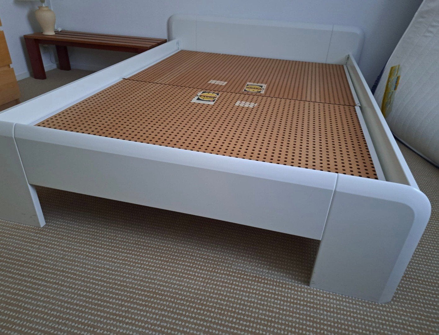 Logeerbed 2 pers 1,60x2,00, Huis en Inrichting, Ophalen, Overige materialen, Wit, Tweepersoons