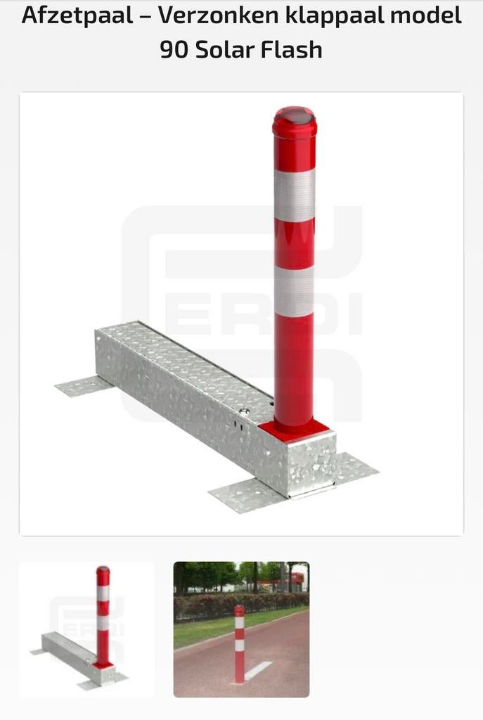 Nieuw Verzonken klappaal parkeerpaal met led verlichting, Ophalen of Verzenden, Zo goed als nieuw, 250 cm of meer, Balken