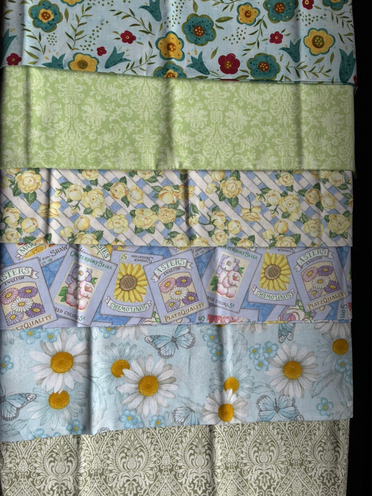 6 fat quarters quiltstof, Hobby en Vrije tijd, Stoffen en Lappen, Overige kleuren, Ophalen of Verzenden, 30 tot 120 cm, Katoen