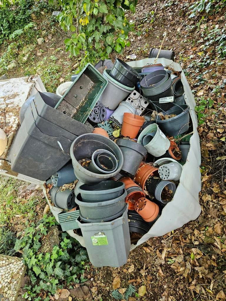 Hele partij kweekpotten/kunststof planten potten/plastic pot, Ophalen, Gebruikt, Kunststof