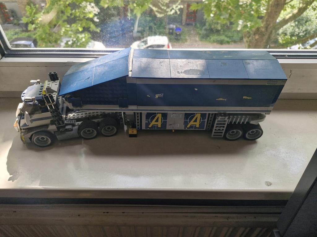 Lego truck met boekjes, Ophalen