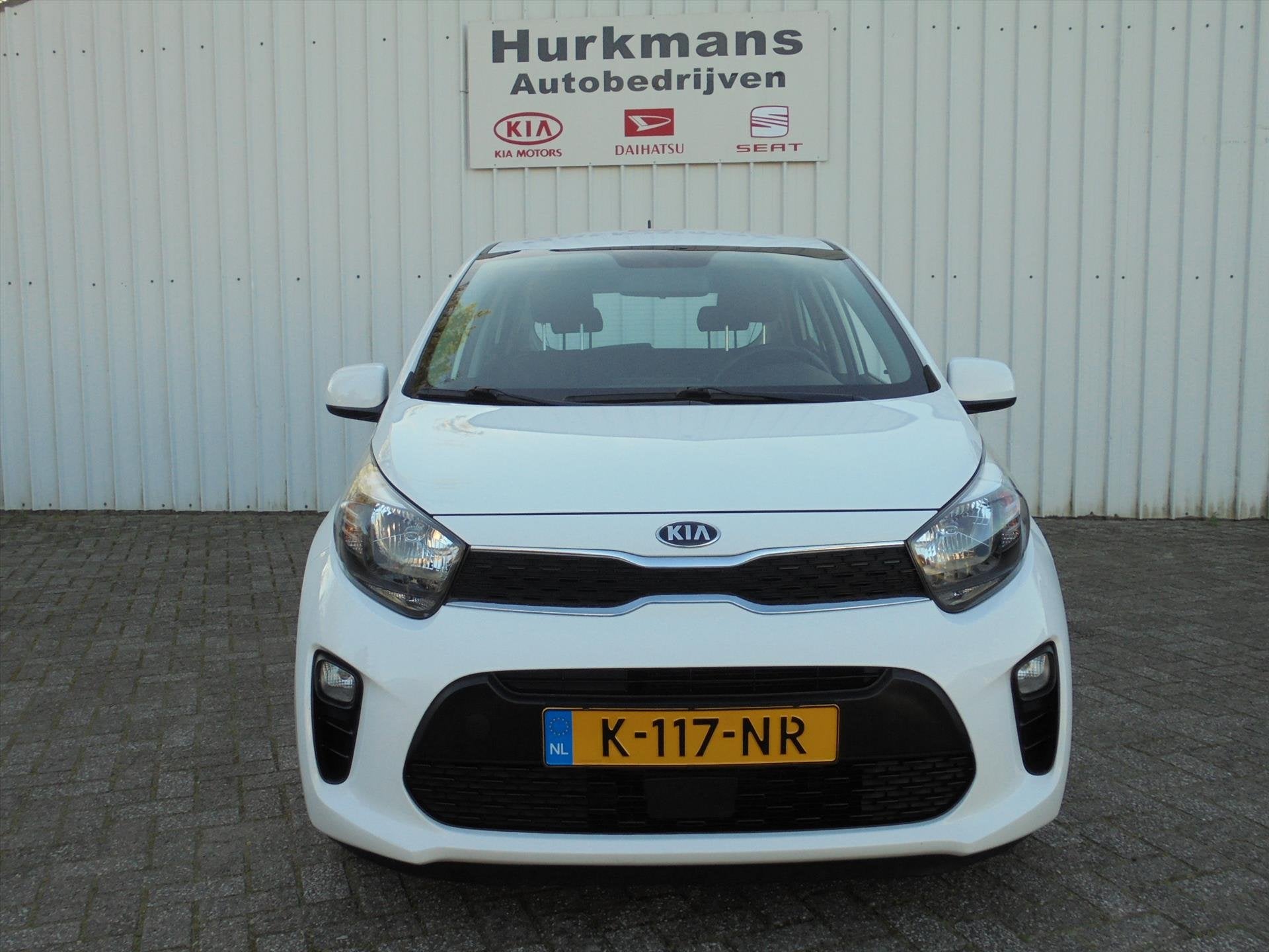 Kia Picanto 1.0i COMFORTLINE AIRCO / CRUISE NL-AUTO, Auto's, Stof, Gebruikt, 4 stoelen, Wit