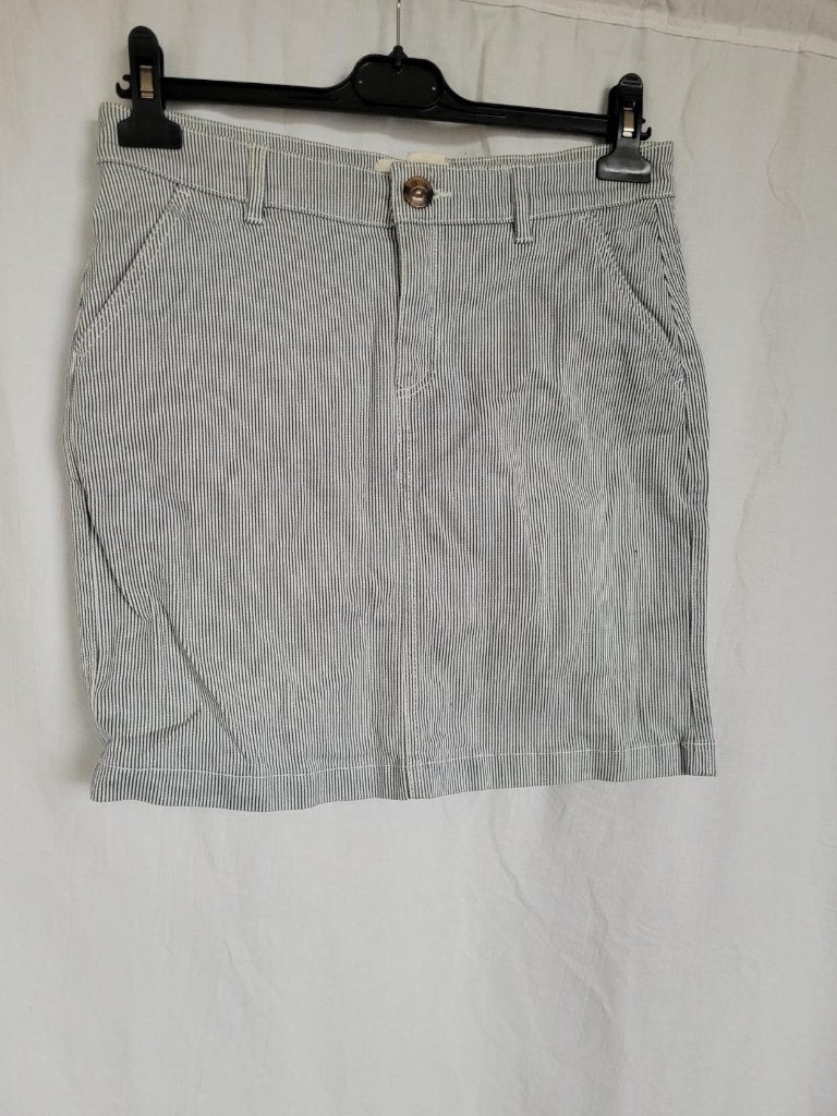Leuke blauw-wit gestreepte rok mt 38 merk H&M, Maat 38/40 (M), ., Wit, Ophalen of Verzenden
