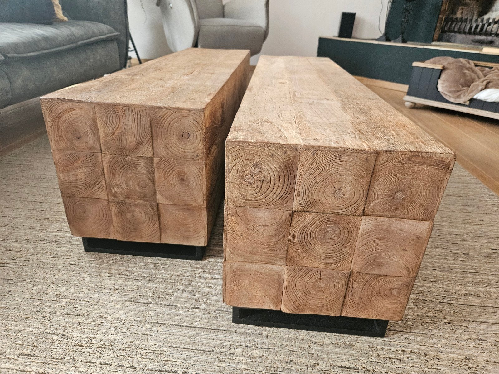 Set van 2 Piet Klerkx salontafels, 120x30x35 cm, Ophalen