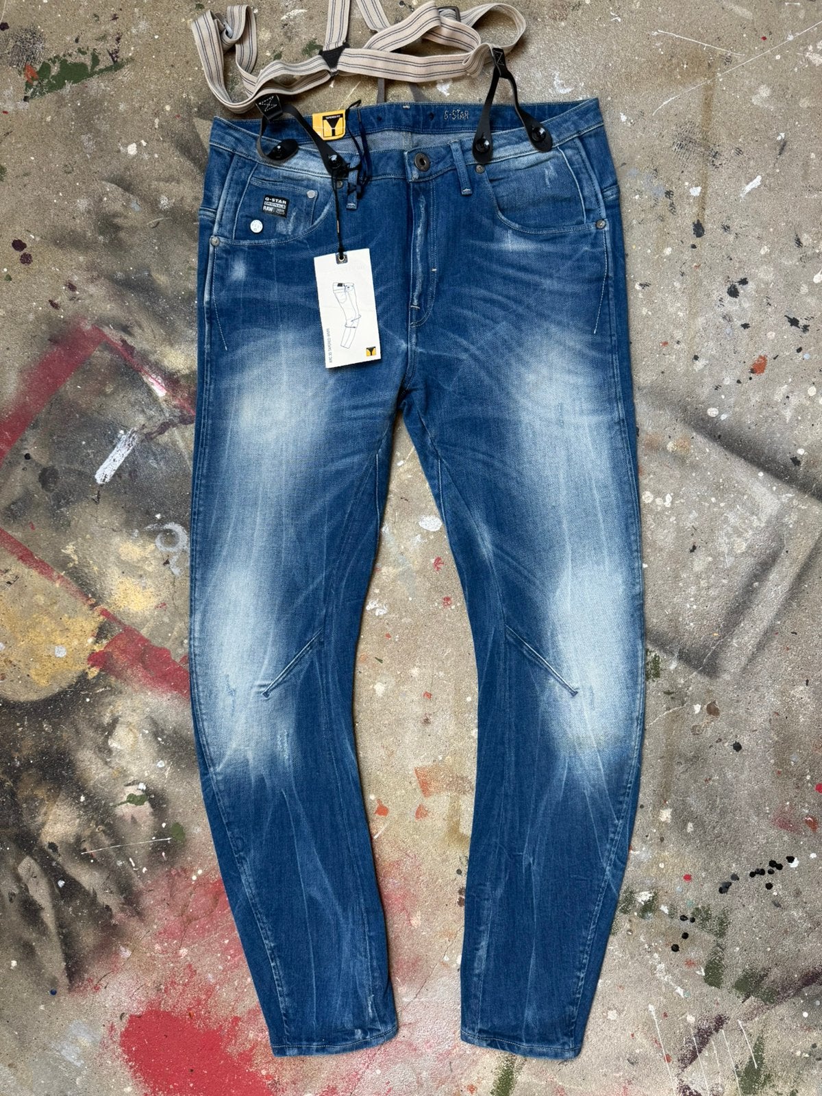 G-Star RAW Arc 3D Tapered Braces Jeans W28 L32 – Uniseks, Kleding | Heren, Ophalen of Verzenden, Nieuw, Blauw, Overige jeansmaten
