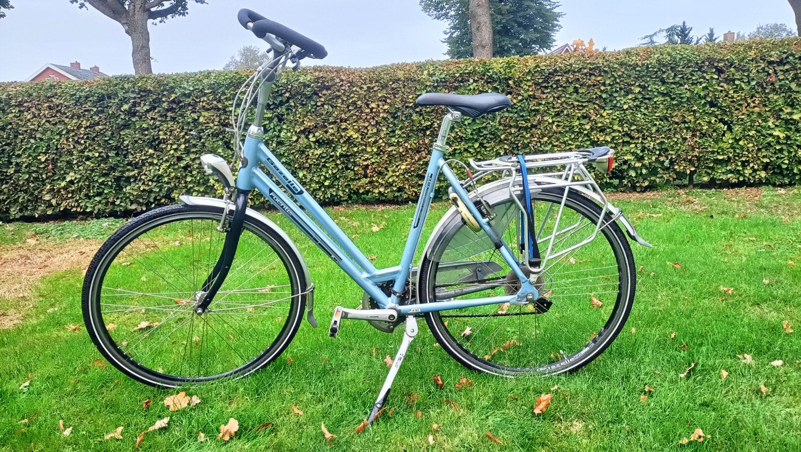 Gazelle Fuente damesfiets lichtblauw, Ophalen, Gebruikt, Velgrem, Versnellingen