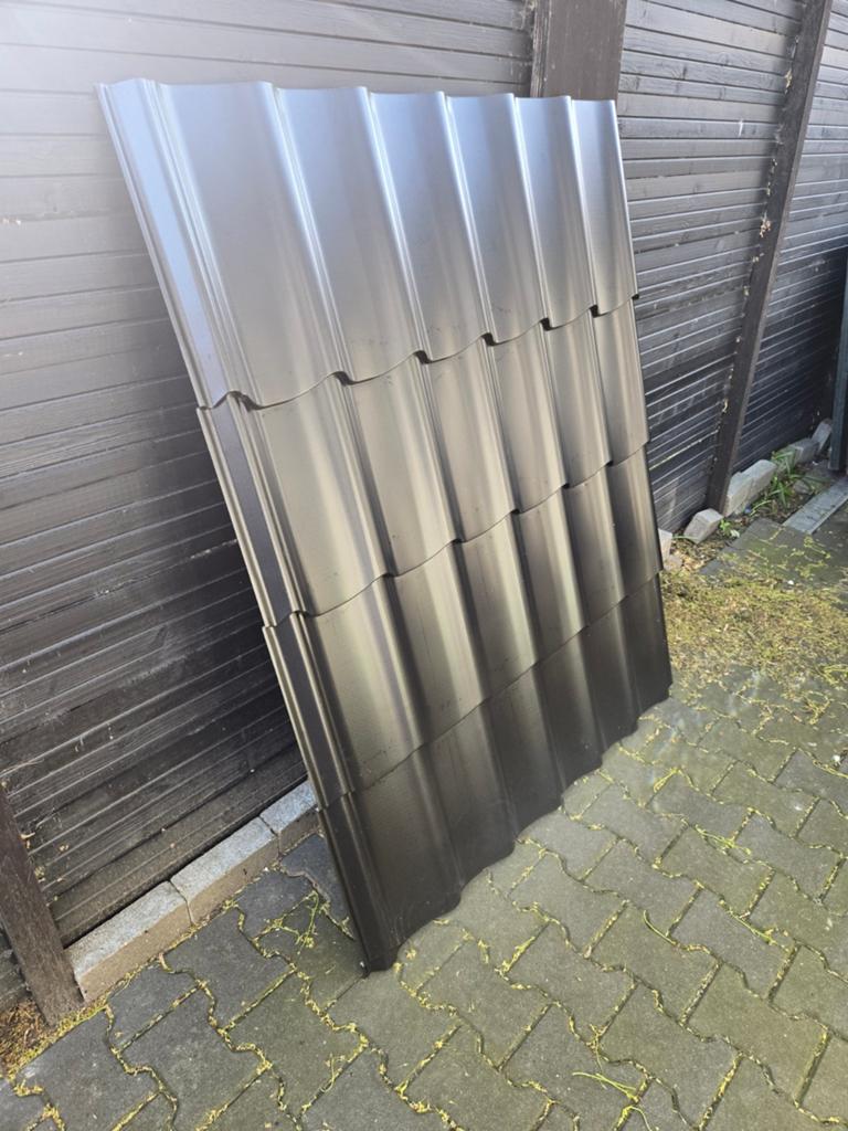 Metalen dakpanplaten, antraciet 1 stuk, Doe-het-zelf en Verbouw, Dakpannen en Dakbedekking, Nieuw, Dakplaat of Dakpanplaat, Metaal