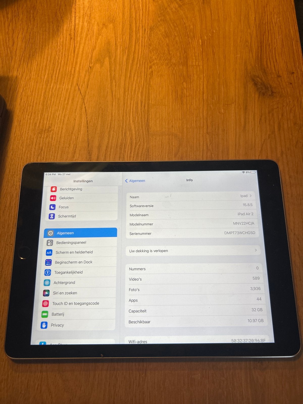 Apple iPad Air 2 32GB Wi-Fi - Zo goed als nieuw, Computers en Software, Apple iPads, 32 GB, Apple iPad Air, Zo goed als nieuw