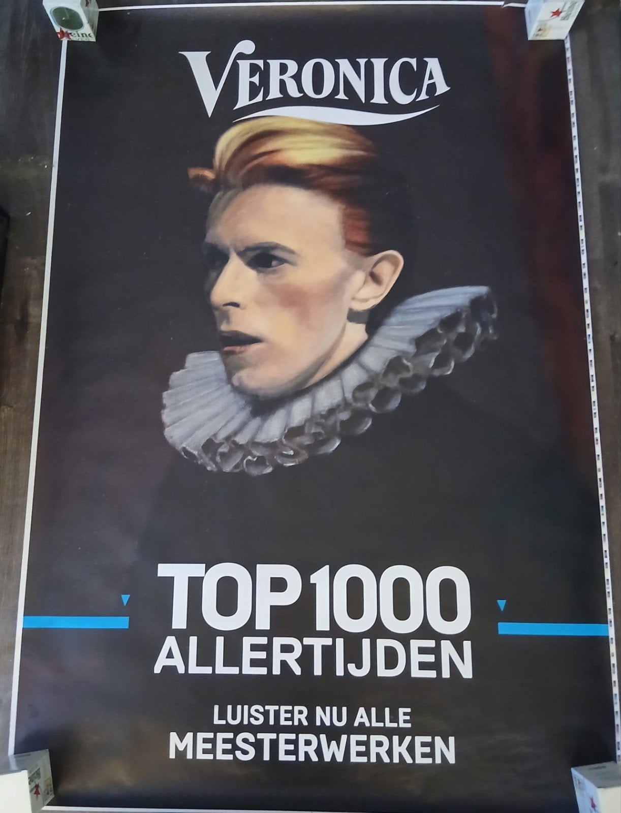 Zeldzame David Bowie Abri Poster - Must-have voor fans, Verzamelen, Deurposter of groter, Ophalen of Verzenden, Muziek, Rechthoekig Staand
