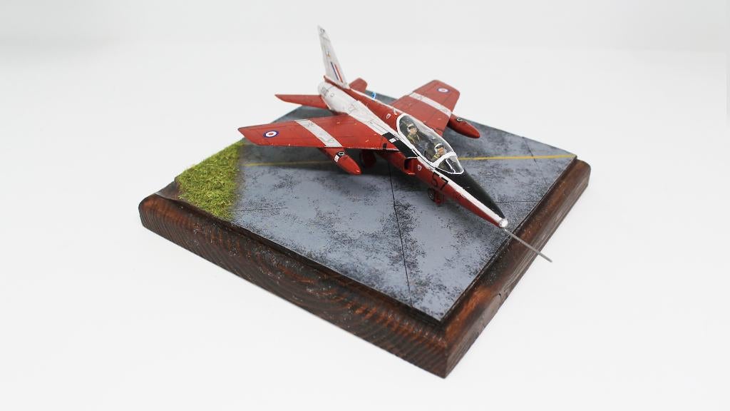 1/72 Diorama met Folland Gnat trainingsjet, Ophalen, Nieuw, 1:50 of kleiner, Diorama