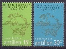 Nederlandse Antillen 495/6 postfris UPU 1974, Ophalen of Verzenden, Postfris