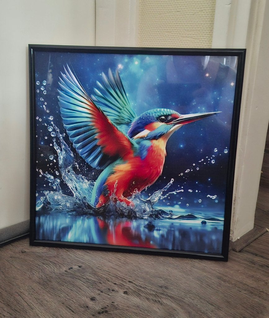 ijsvogel  foto, Ophalen, Minder dan 50 cm, Zo goed als nieuw, Foto of Poster