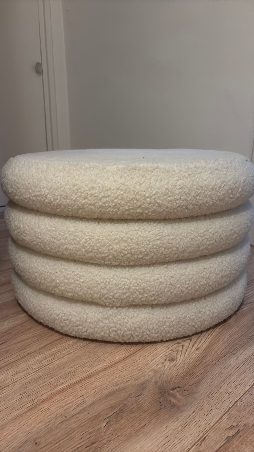 Poef bijzetkrukje, Ophalen, Gebruikt, Rond, Minder dan 50 cm