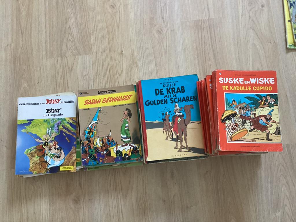 Diverse stripboeken: Asterix, Lucky Luke,Kuifje,Suske Wiske, Meerdere stripboeken, Ophalen, Gelezen