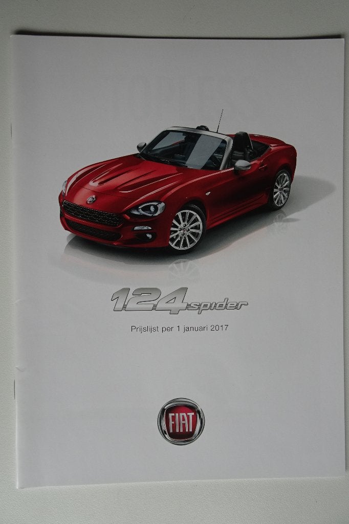 Fiat 124 Spider Prijslijst 2017, Algemeen, Ophalen of Verzenden, Zo goed als nieuw, Fiat