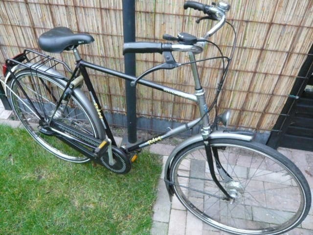Stevige rhi herenfiets 28"rvs wielen, framehoogte 59cm 5v, Gebruikt, Versnellingen, 57 tot 61 cm, Ophalen