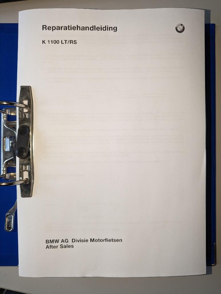 BMW werkplaatsboek K1100RS en K1100LT, Motoren, Handleidingen en Instructieboekjes, BMW, Ophalen of Verzenden