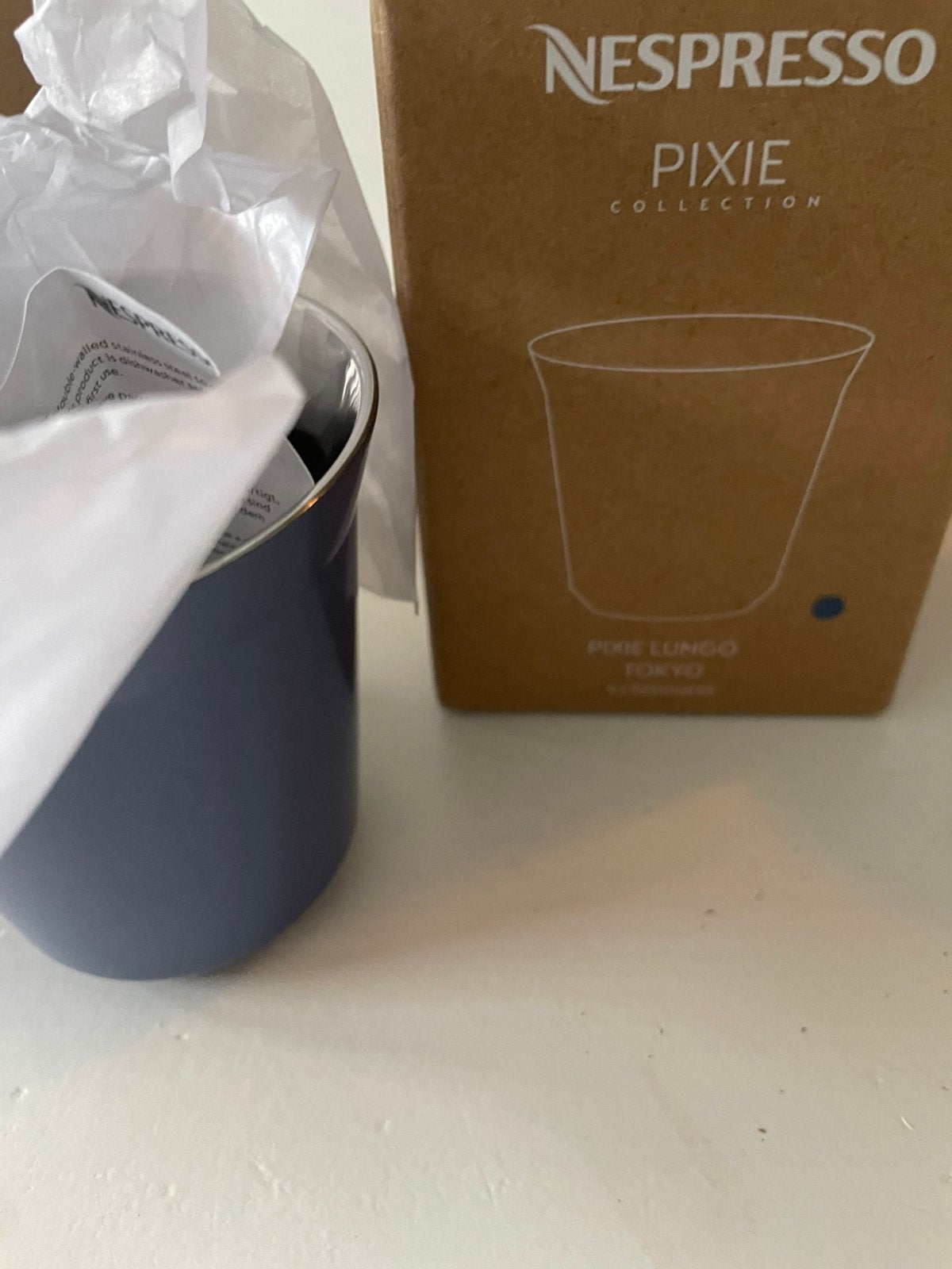 4 Nespresso Pixie Lungo kopjes, Ophalen, Nieuw, Glas, Overige stijlen
