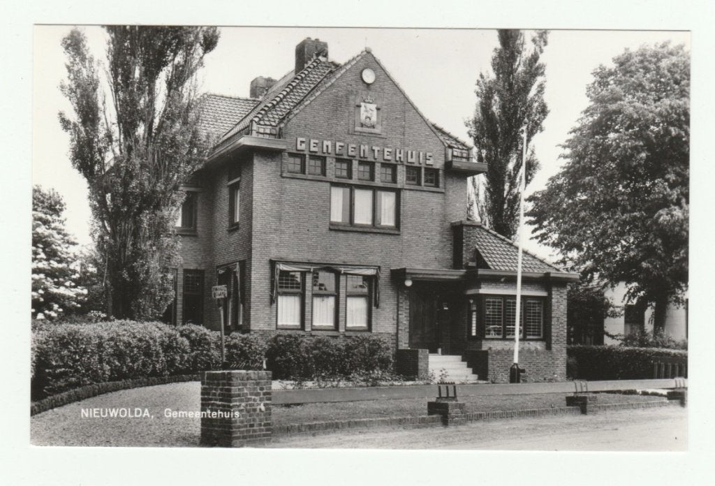 Nieuwolda (bij Wagenborgen en Woldendorp) - Gemeentehuis, Ophalen of Verzenden, 1960 tot 1980, Ongelopen, Groningen