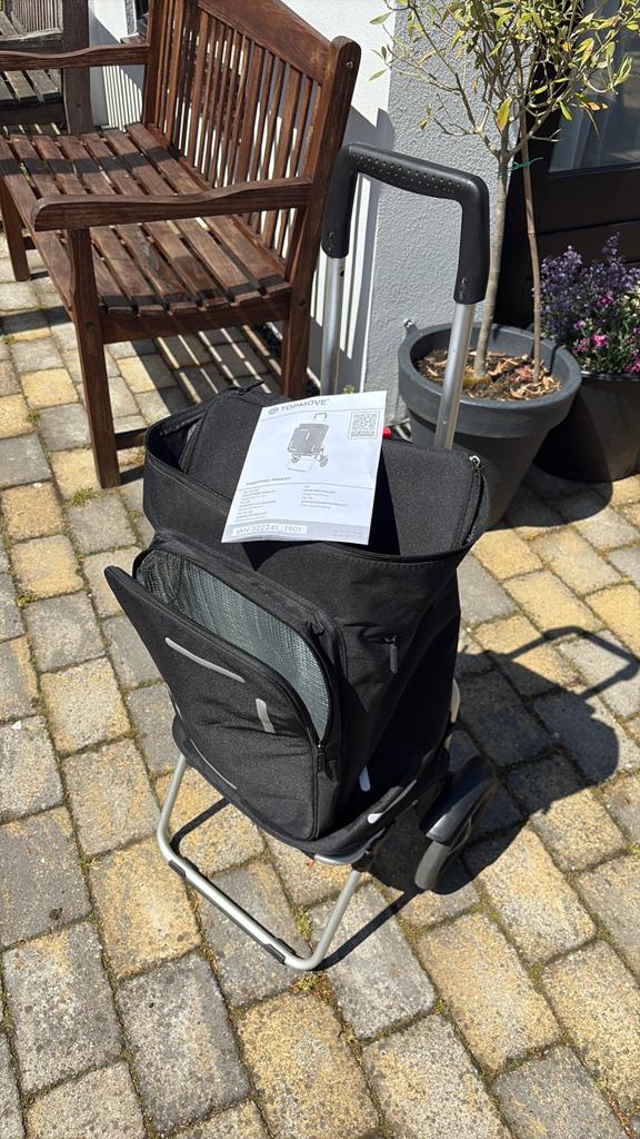 Boodschappen Tas Rolkoffer transportkarretje, Ophalen, Zwart, 80 cm of meer, Zo goed als nieuw