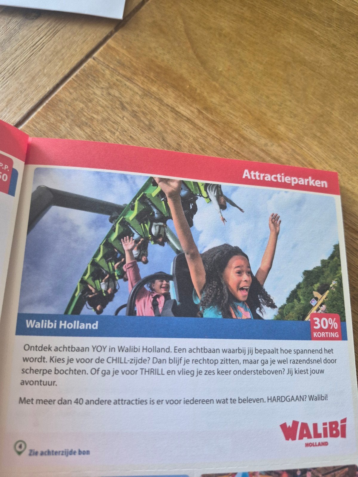 Walibi 30% korting, Drie personen of meer, Kortingsbon, Pretpark