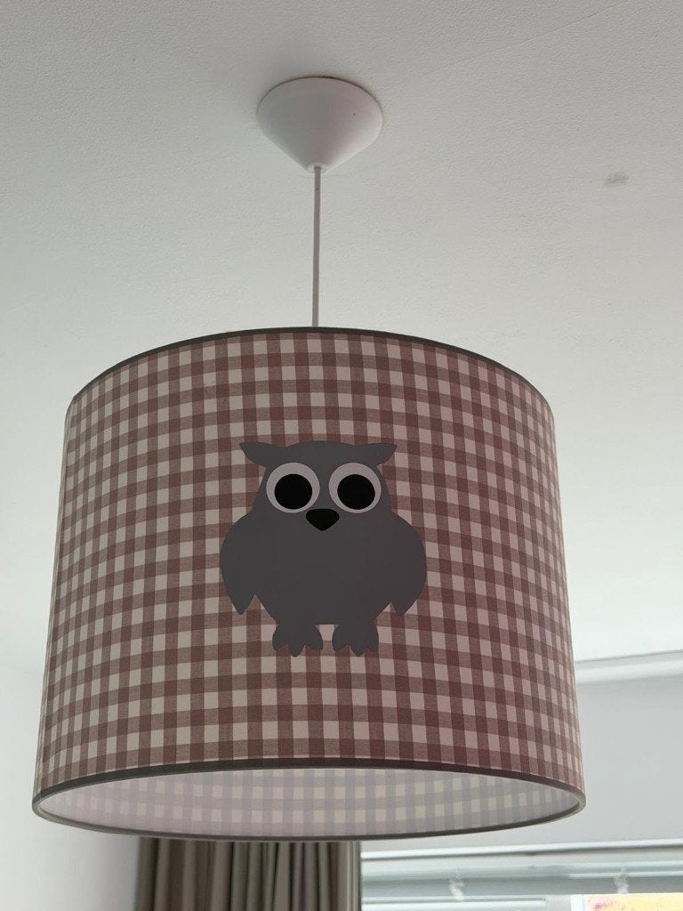 Hanglamp, met uiltjes, Ophalen of Verzenden, Zo goed als nieuw, Lamp