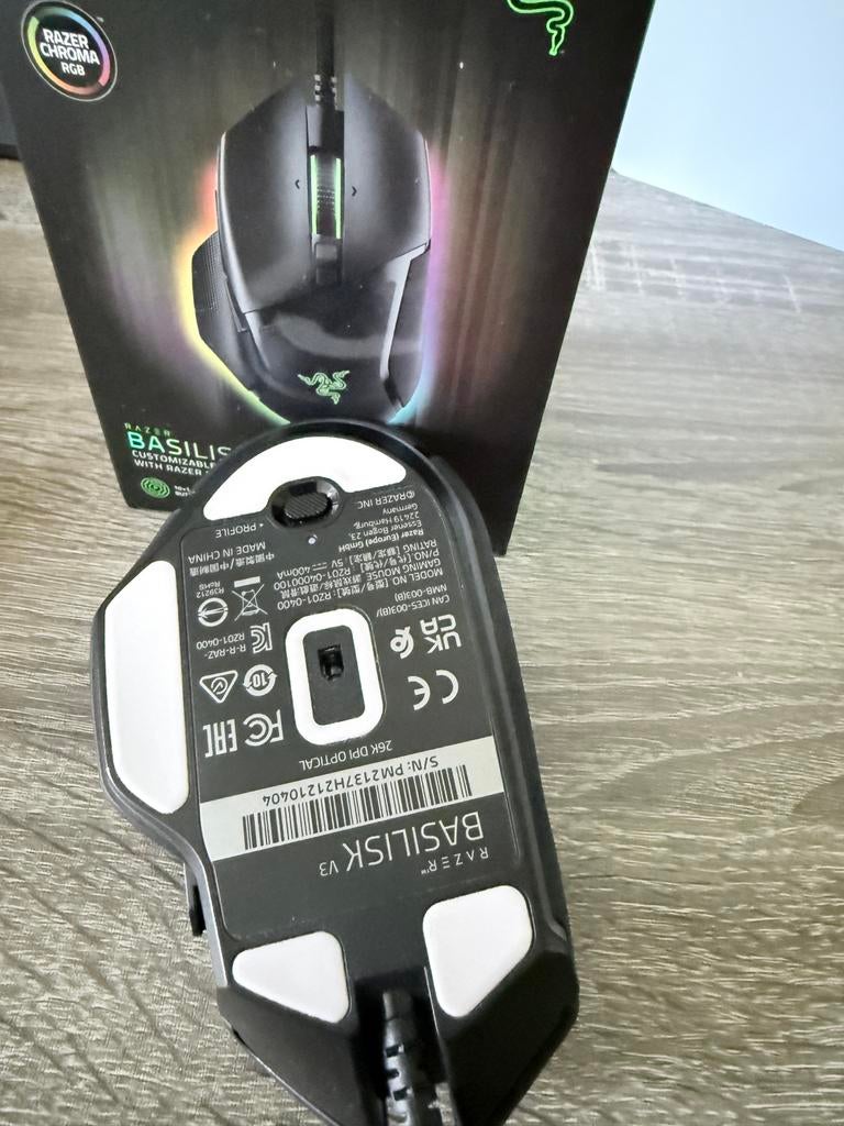 Razer Basilisk V3 Bedrade Gaming Muis - Zo goed als nieuw, Rechtshandig, Muis, Ergonomisch, Ophalen of Verzenden