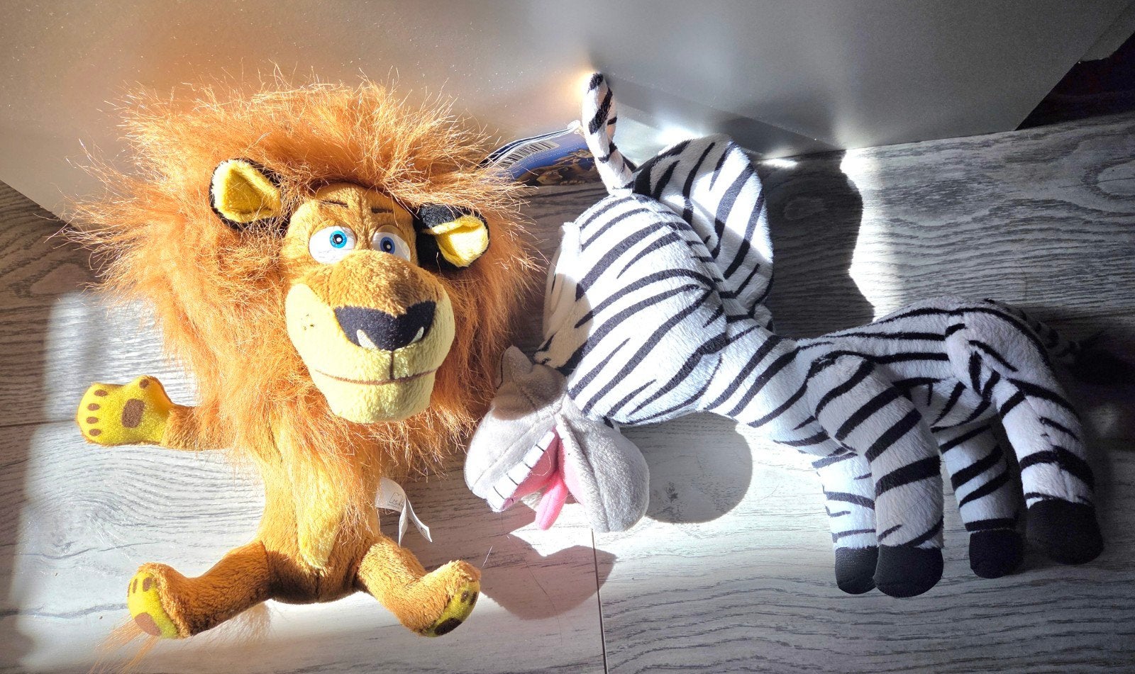 Knuffels van Madagascar: Alex de Leeuw en Marty de Zebra, Ophalen of Verzenden, Zo goed als nieuw, Overige typen