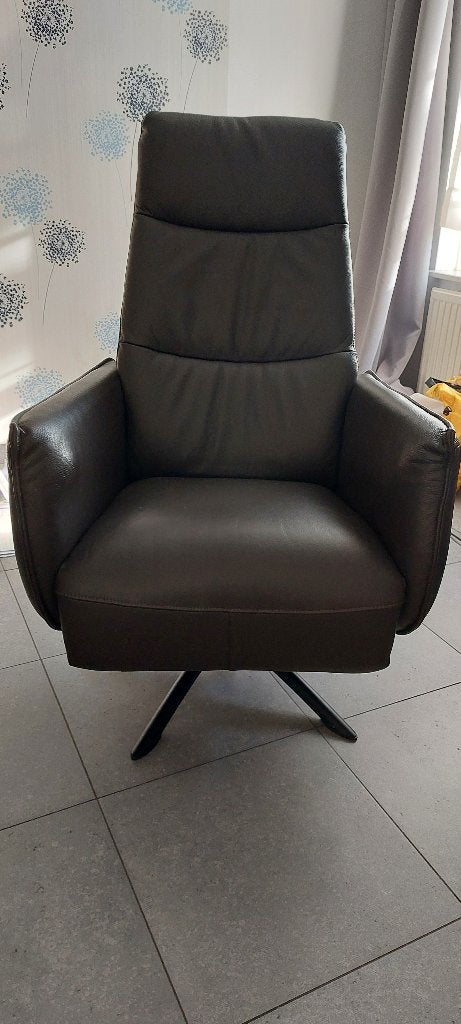 relax fauteuil, Gebruikt, Minder dan 75 cm, Leer, Ophalen of Verzenden